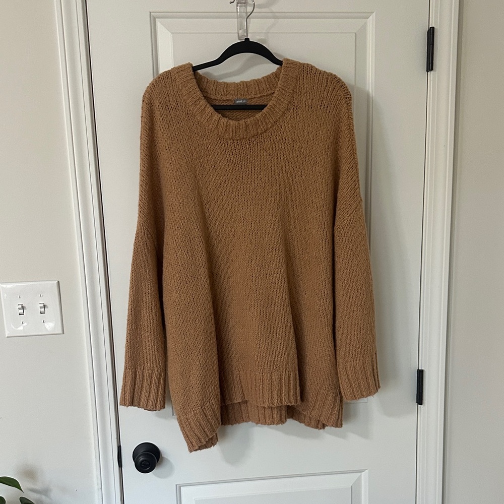 Aerie Warm Brown Crew Neck Sweater